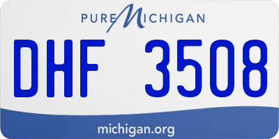 MI license plate DHF3508