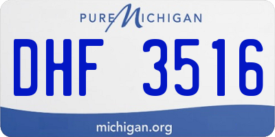 MI license plate DHF3516