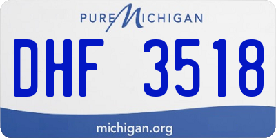 MI license plate DHF3518