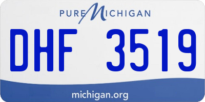 MI license plate DHF3519