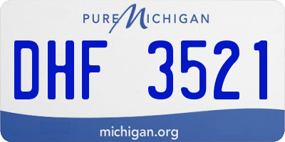 MI license plate DHF3521