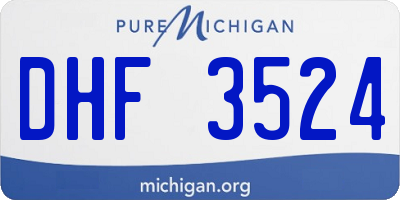 MI license plate DHF3524