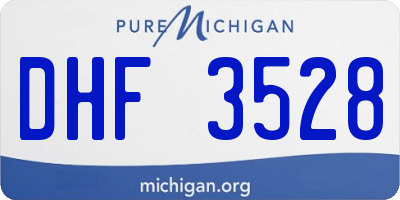 MI license plate DHF3528
