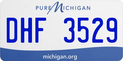 MI license plate DHF3529