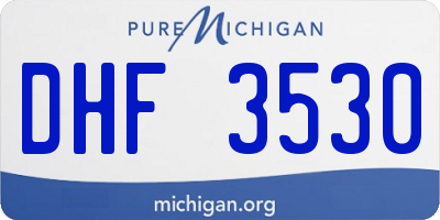 MI license plate DHF3530