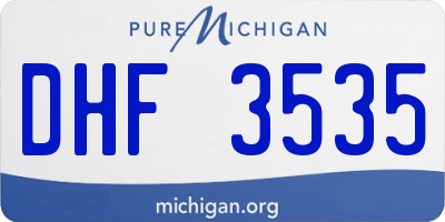 MI license plate DHF3535