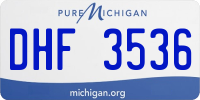 MI license plate DHF3536