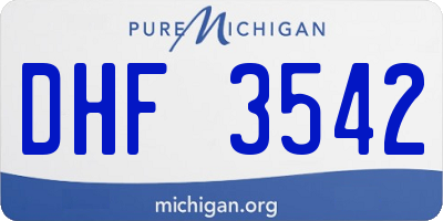 MI license plate DHF3542