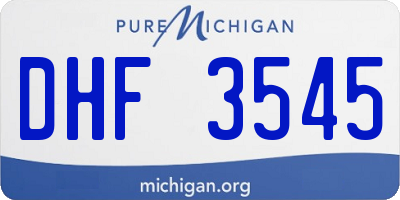 MI license plate DHF3545