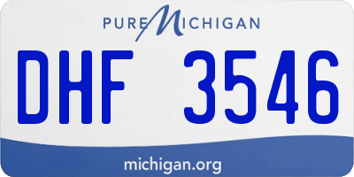 MI license plate DHF3546