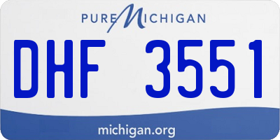 MI license plate DHF3551
