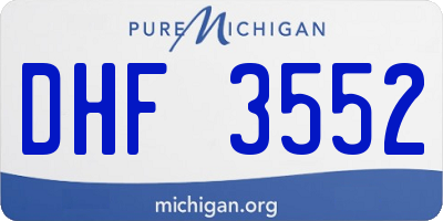MI license plate DHF3552
