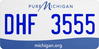 MI license plate DHF3555