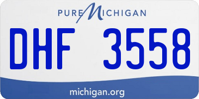 MI license plate DHF3558