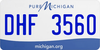 MI license plate DHF3560
