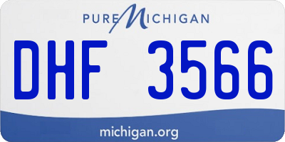 MI license plate DHF3566