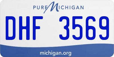 MI license plate DHF3569