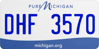 MI license plate DHF3570