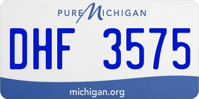 MI license plate DHF3575