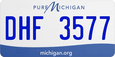MI license plate DHF3577