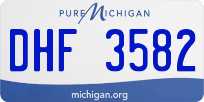 MI license plate DHF3582