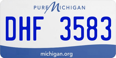 MI license plate DHF3583