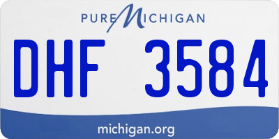 MI license plate DHF3584