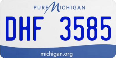 MI license plate DHF3585