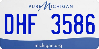 MI license plate DHF3586