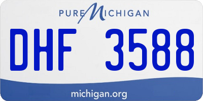 MI license plate DHF3588