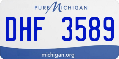 MI license plate DHF3589
