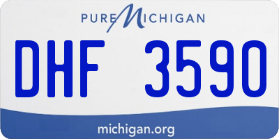 MI license plate DHF3590