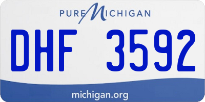 MI license plate DHF3592