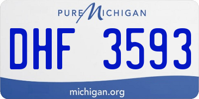 MI license plate DHF3593