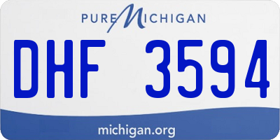 MI license plate DHF3594