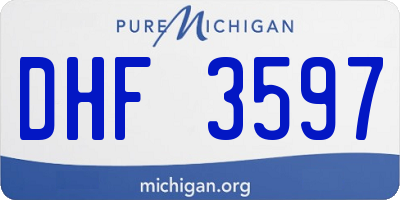MI license plate DHF3597