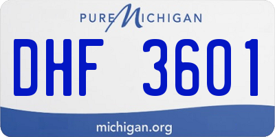 MI license plate DHF3601