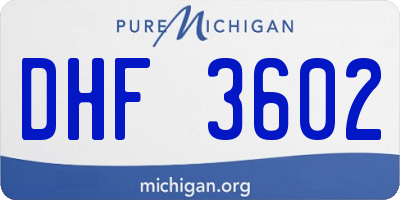 MI license plate DHF3602
