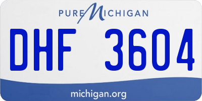 MI license plate DHF3604