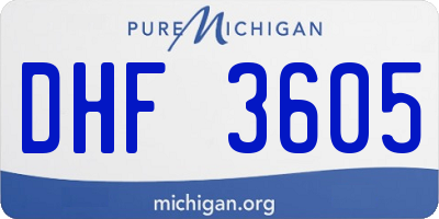 MI license plate DHF3605