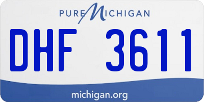 MI license plate DHF3611