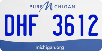 MI license plate DHF3612
