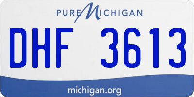 MI license plate DHF3613