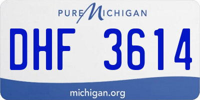 MI license plate DHF3614
