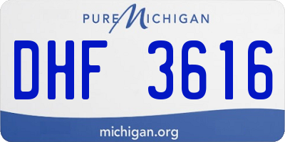 MI license plate DHF3616
