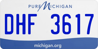 MI license plate DHF3617