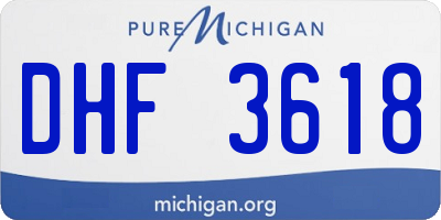 MI license plate DHF3618