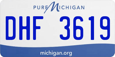 MI license plate DHF3619