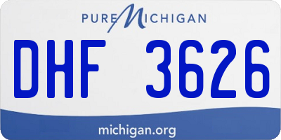 MI license plate DHF3626