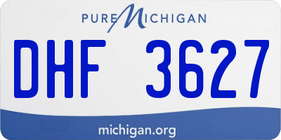 MI license plate DHF3627